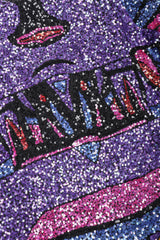 Recess Los Angeles Vintage Judith Ann Creations Stained Glass Mosaic Sequin Jacket