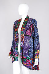 Recess Los Angeles Vintage Judith Ann Creations Stained Glass Mosaic Sequin Jacket