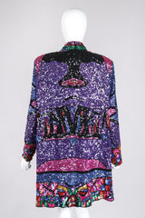 Recess Los Angeles Vintage Judith Ann Creations Stained Glass Mosaic Sequin Jacket