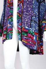 Recess Los Angeles Vintage Judith Ann Creations Stained Glass Mosaic Sequin Jacket
