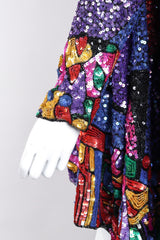 Recess Los Angeles Vintage Judith Ann Creations Stained Glass Mosaic Sequin Jacket