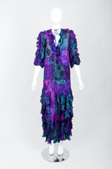 Vintage Judith Ann Creations Silk Ruffle Dress on Mannequin Front at Recess
