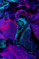 Vintage Judith Ann Creations Silk floral print fabric detail