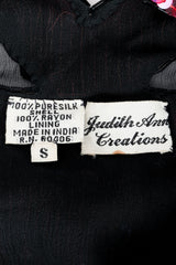 Vintage Judith Ann Creations Floral Arrangement Sequin Cocktail Dress Label at Recess