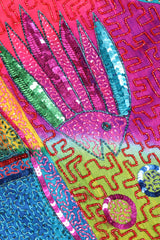 Recess Los Angeles Vintage Judith Ann Creations Rainbow Lisa Frank Beaded Swing Coat