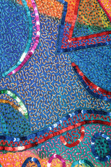 Recess Los Angeles Vintage Judith Ann Creations Rainbow Lisa Frank Beaded Swing Coat