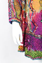 Recess Los Angeles Vintage Judith Ann Creations Rainbow Lisa Frank Beaded Swing Coat