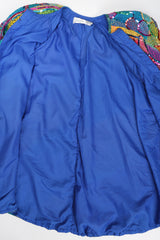 Recess Los Angeles Vintage Judith Ann Creations Rainbow Lisa Frank Beaded Swing Coat
