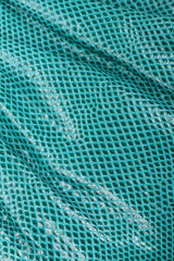 Recess Los Angeles Vintage Judith Leiber Teal Lizard Tassel Bag