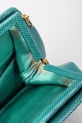 Recess Los Angeles Vintage Judith Leiber Teal Lizard Tassel Bag