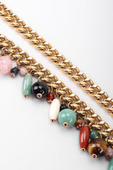 Recess Los Angeles Vintage Judith Leiber Rock Crystal Fringe Chain Belt