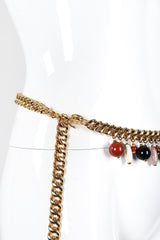 Recess Los Angeles Vintage Judith Leiber Rock Crystal Fringe Chain Belt