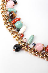 Recess Los Angeles Vintage Judith Leiber Rock Crystal Amulet Fringe Chain Belt