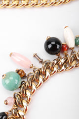 Recess Los Angeles Vintage Judith Leiber Rock Crystal Amulet Fringe Chain Belt