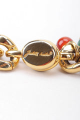 Recess Los Angeles Vintage Judith Leiber Rock Crystal Amulet Fringe Chain Belt