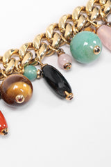 Recess Los Angeles Vintage Judith Leiber Rock Crystal Amulet Fringe Chain Belt