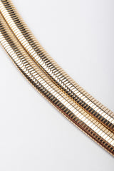 Recess Los Angeles Vintage Judith Leiber Snake Mosaic Buckle Stretch Metal Belt