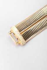 Recess Los Angeles Vintage Judith Leiber Snake Mosaic Buckle Stretch Metal Belt