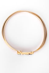 Recess Los Angeles Vintage Judith Leiber Snake Mosaic Buckle Stretch Metal Belt