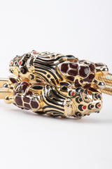 Recess Los Angeles Vintage Judith Leiber Kissing Enamel Animal Head Metal Stretch Belt