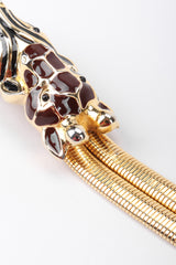 Recess Los Angeles Vintage Judith Leiber Kissing Enamel Animal Head Metal Stretch Belt