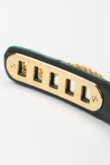 Recess Los Angeles Vintage Judith Leiber Chain Turnlock Ostrich Slide Belt