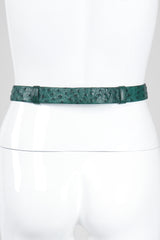 Recess Los Angeles Vintage Judith Leiber Chain Turnlock Ostrich Slide Belt