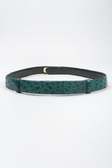 Recess Los Angeles Vintage Judith Leiber Chain Turnlock Ostrich Slide Belt