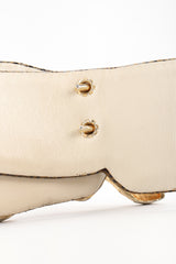 Recess Designer Consignment Vintage Judith Leiber Amen Wardy Gold Panther Buckle Lizard Leather Belt Los Angeles Resale