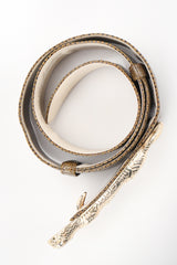 Recess Designer Consignment Vintage Judith Leiber Amen Wardy Gold Panther Buckle Lizard Leather Belt Los Angeles Resale
