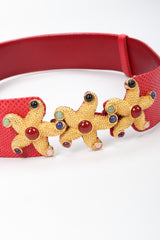 Recess Los Angeles Vintage Judith Leiber Starfish Lizard Slide Belt