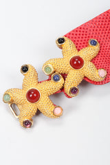 Recess Los Angeles Vintage Judith Leiber Starfish Lizard Slide Belt