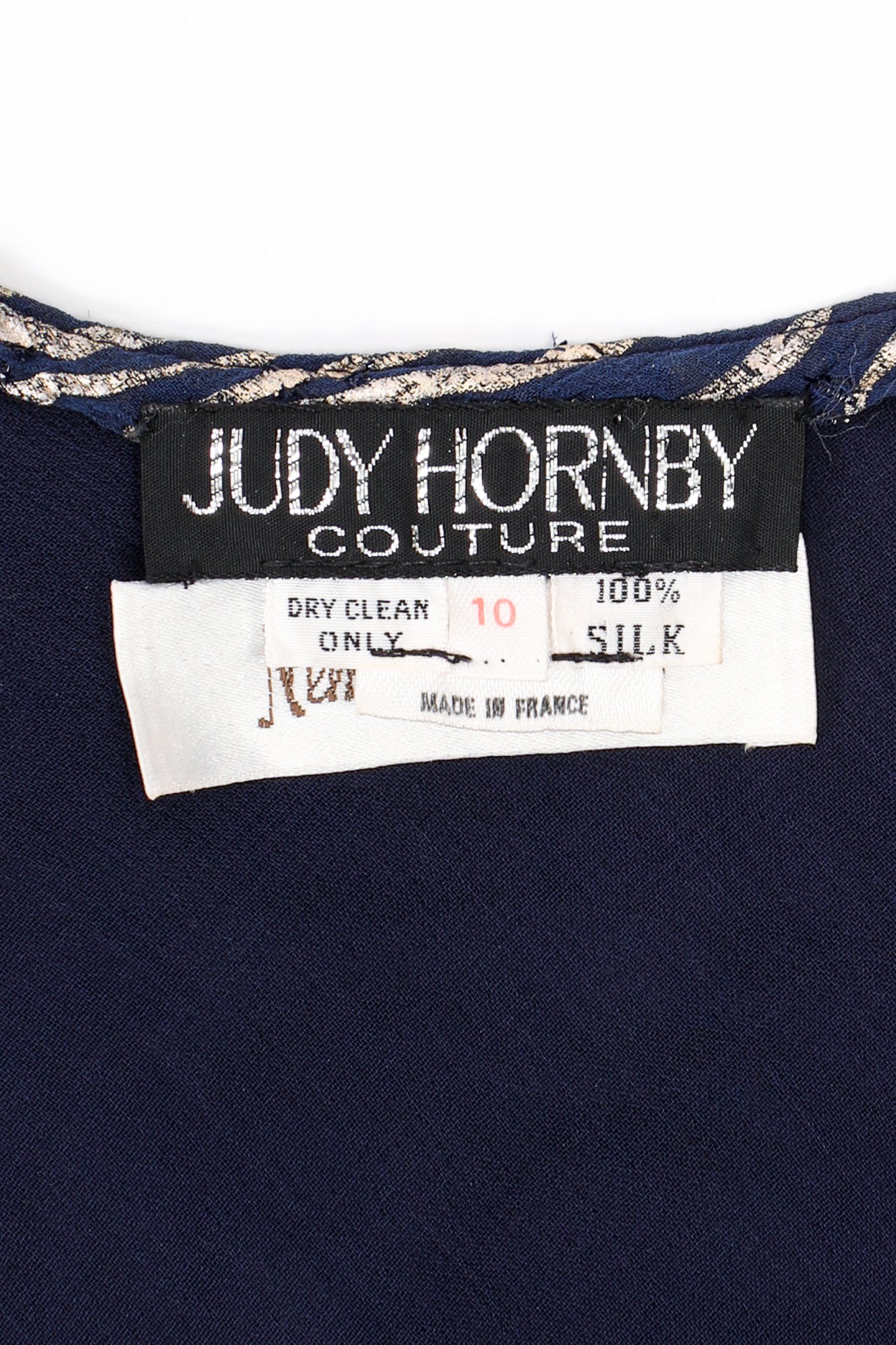 Vintage Judy Hornby Metallic Animal Bias Dress label at Recess Los Angeles