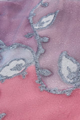 Vintage Judy Hornby Silk Patchwork Dress metallic embroidered leaf @ Recess LA