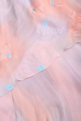 Recess Los Angeles Vintage Judy Hornby Silk Chiffon Sunset Sky Bias Dress