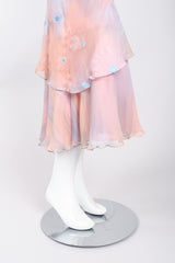 Recess Los Angeles Vintage Judy Hornby Silk Chiffon Sunset Sky Bias Dress