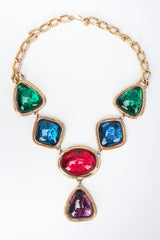 Recess Los Angeles Vintage Kenneth Jay Lane Avon Multicolor Jewel Ton Resin Gold Link Necklace Caprianti