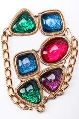 Recess Los Angeles Vintage Kenneth Jay Lane Avon Multicolor Jewel Ton Resin Gold Link Necklace Caprianti