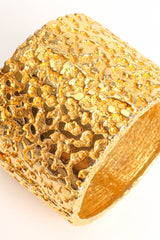 Vintage Kenneth Jay Lane Brutalist Popcorn Bracelet Wide Textured Closeup at Recess Los Angeles