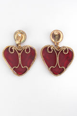 Recess Los Angeles Vintage Kalinger Baroque Bead Heart Drop Earrings
