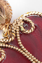 Recess Los Angeles Vintage Kalinger Baroque Bead Heart Drop Earrings