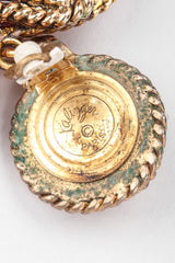 Recess Los Angeles Vintage Kalinger Baroque Bead Heart Drop Earrings