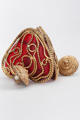 Recess Los Angeles Vintage Kalinger Baroque Bead Heart Drop Earrings