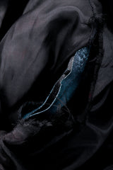 Vintage Kanar Pearl Fringe Cropped Leather Tux Jacket Ripped Lining