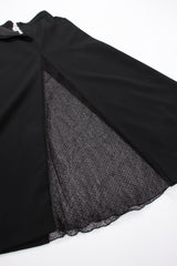 VIntage Karl Lagerfeld Mesh Cutout Jacket & Skirt Set skirt flat detail at Recess LA