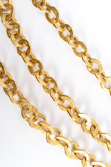 Vintage Karl Lagerfeld Triple Chain Choker Necklace links and initials detail @ Recess LA