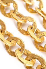 Vintage Karl Lagerfeld Triple Chain Choker Necklace initials/hammered detail @ Recess LA