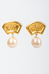 Pearl Fan Drop Earrings