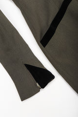 Recess Designer Consignment Vintage Karl Lagerfeld Velvet Tipped Long Reefer Coat Los Angeles Resale