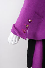 Recess Los Angeles Vintage Karl Lagerfeld Radiant Orchid Bouclé Jacket & Pleated Skirt Set